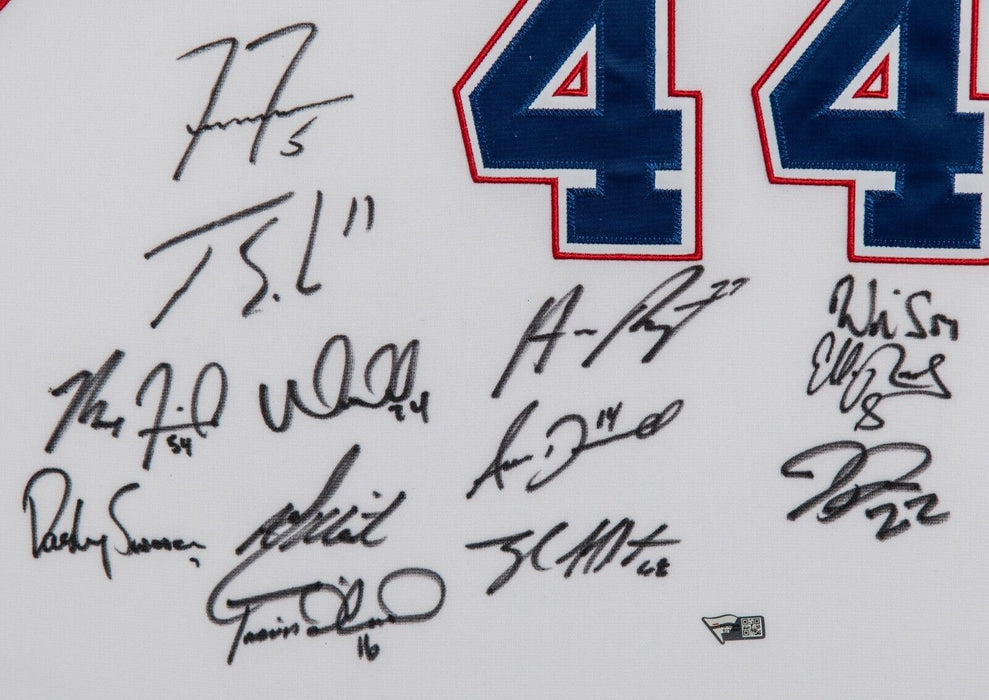 2021 Atlanta Braves World Series Champs Team Signed Jersey Framed Fanatics 11/21