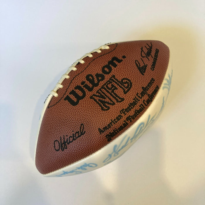 Johnny Unitas Walter Payton Bart Starr HOF Legends Signed Football 45 Sigs JSA