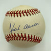 Hank Aaron Signed Official National League Baseball PSA DNA COA