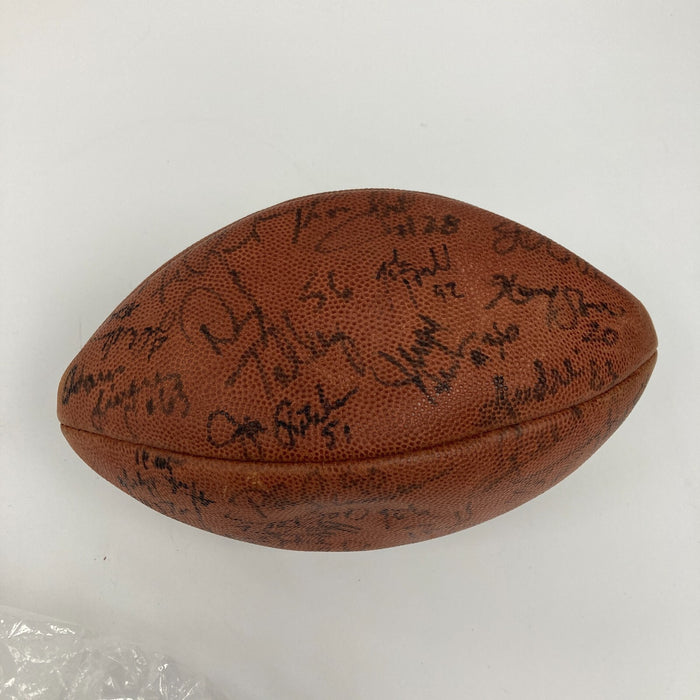 1993 Buffalo Bill AFC Champs Team Signed Wilson NFL Game Football JSA COA