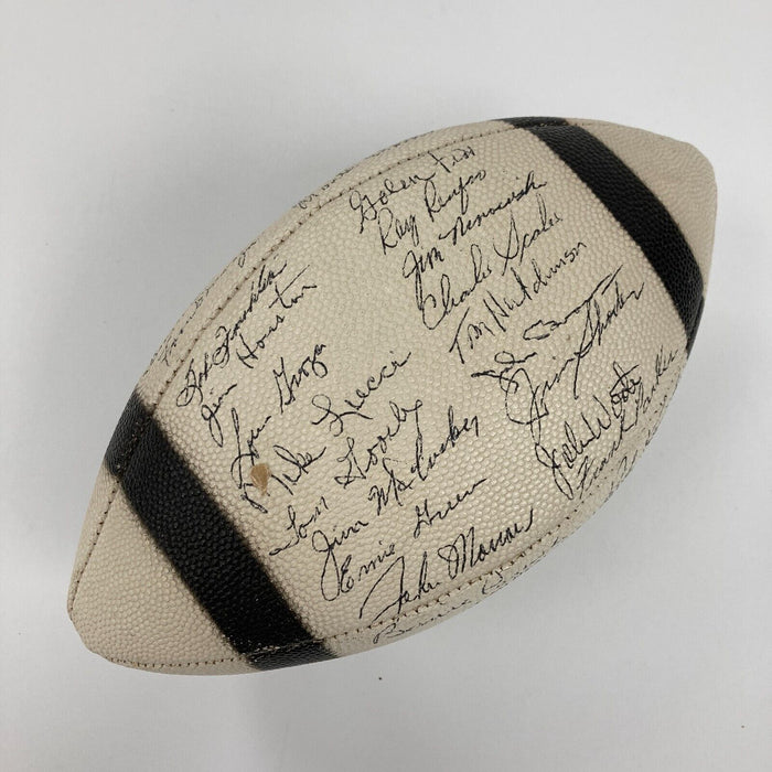 1963 Cleveland Browns Team Signed Vintage Wilson Official Football JSA COA