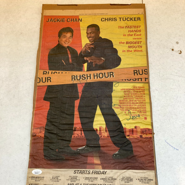 Chris Tucker Signed Large Newspaper Rush Hour Poster JSA COA