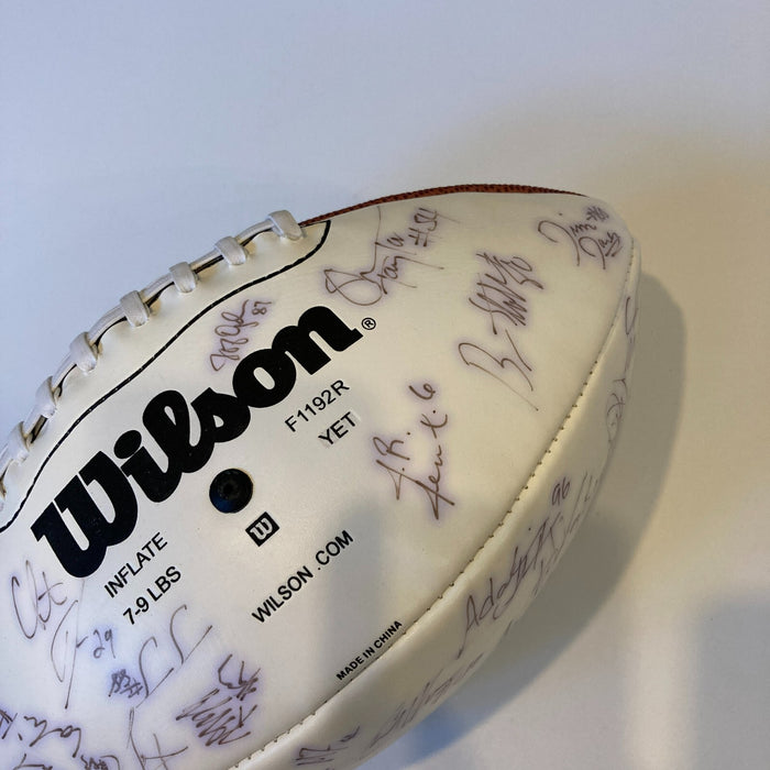2002 Baltimore Ravens Team Signed Wilson NFL Football JSA COA #1