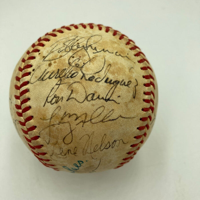 1981 New York Yankees AL Champs Team Signed Baseball Reggie Jackson