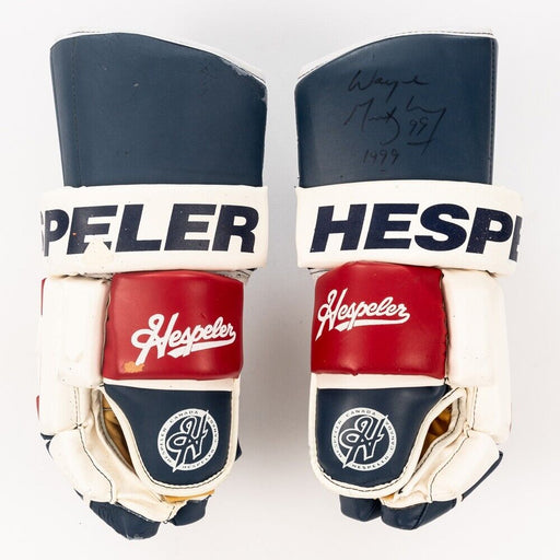 Wayne Gretzky New York Rangers Hespeler Game Model Hockey Gloves PSA DNA COA