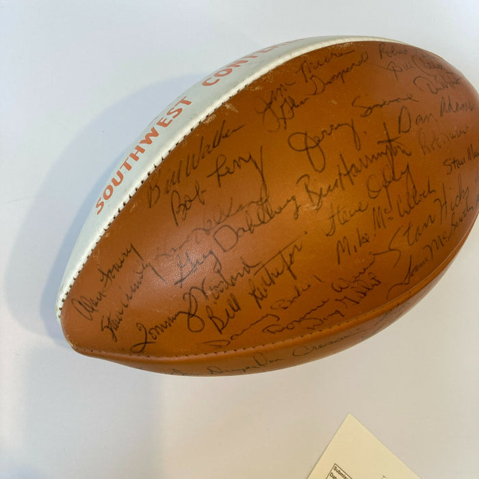 1971 Texas Longhorns SWC Champions Team Signed Football 50+ Sigs JSA COA