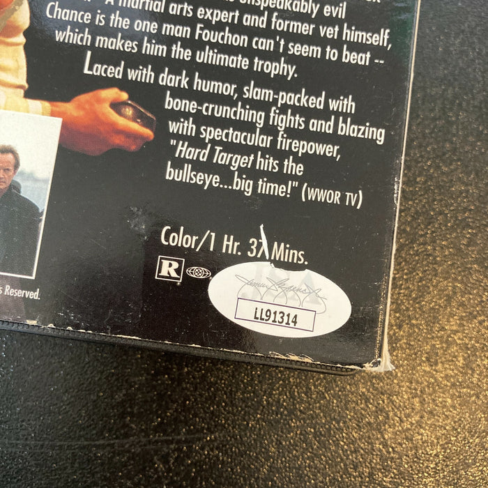 Jean-Claude Van Damme Signed Original Vintage Hard Target VHS Movie JSA COA