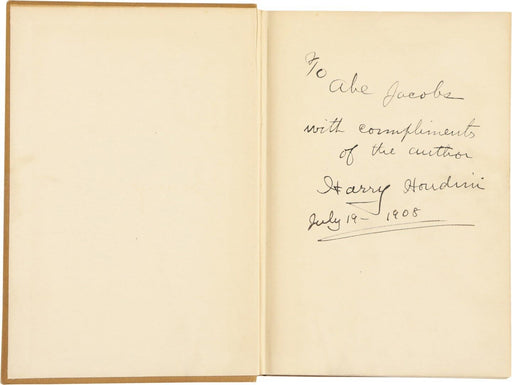 Harry Houdini Signed 1908 "The Unmasking of Robert-Houdin" Signed PSA DNA COA