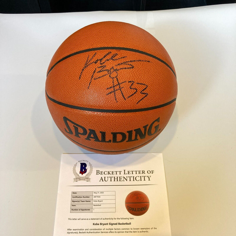 Kobe Bryant #33 Pre Rookie (High School Era) Signed NBA Game Basketball JSA COA