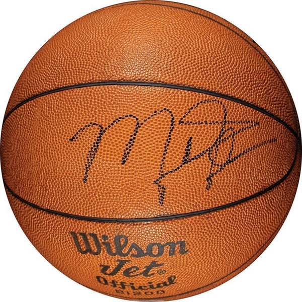 Beautiful Michael Jordan Magic Johnson 1991 All Star Game Signed Basketball PSA