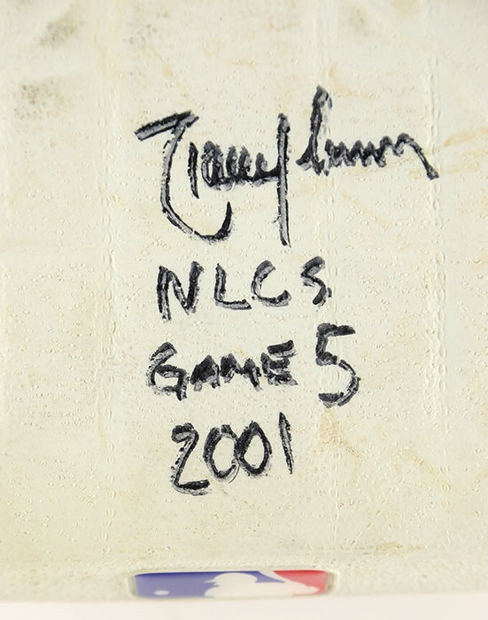 Randy Johnson Signed 2001 NLCS Game 1 Game Used Base Steiner & MLB Authentic