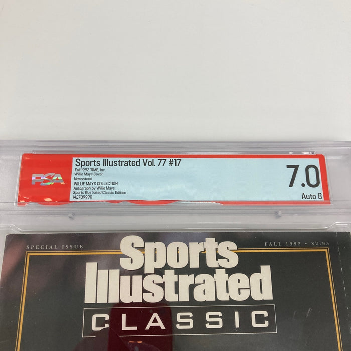 Willie Mays signed 1992 Sports Illustrated PSA Certified