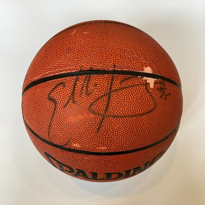 Eddie Jones Signed Spalding NBA Basketball JSA COA Los Angeles Lakers