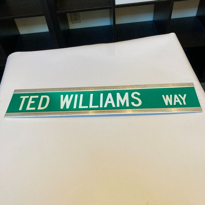 Ted Williams Signed 6x30 Street Sign Ted Williams Way JSA Graded 9 MINT