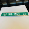 Ted Williams Signed 6x30 Street Sign Ted Williams Way JSA Graded 9 MINT
