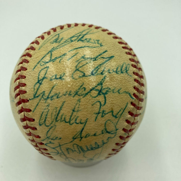 Mickey Mantle Joe Dimaggio 1972 Yankees Old Timers' Game Signed Baseball PSA DNA