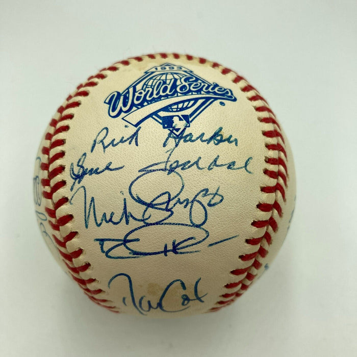 1993 Toronto Blue Jays World Series Champs Team Signed W.S. Baseball JSA COA