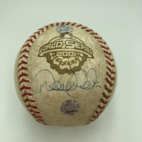 Derek Jeter Mr. November 2001 World Series Game 4 Signed Game Used Baseball JSA