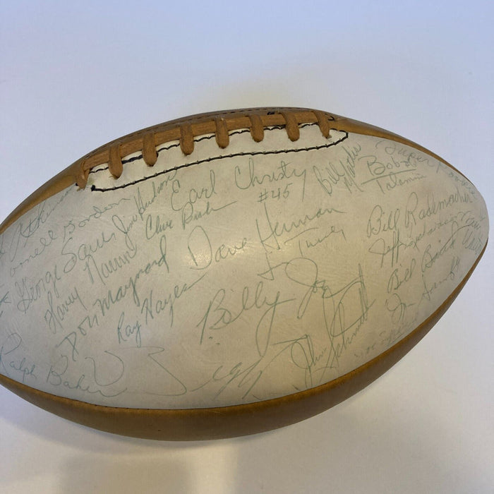 Vintage 1968 New York Jets Super Bowl Champs Team Signed Football Beckett COA