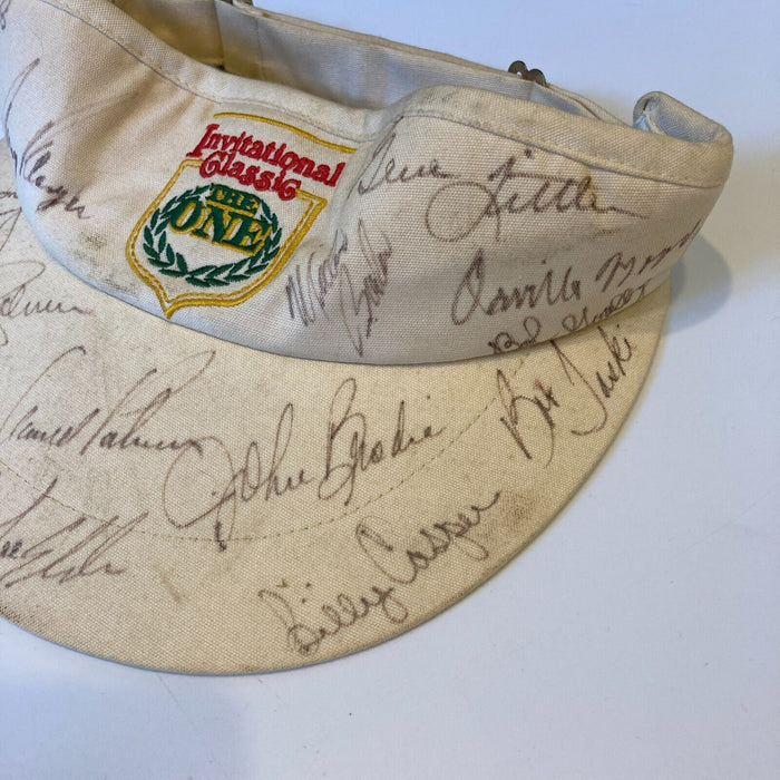 Arnold Palmer 1986 Union Mutual Tournament Signed Golf Hat 15 Sigs JSA COA