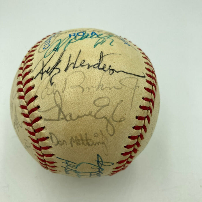 1984 All Star Game Team Signed Baseball Reggie Jackson Cal Ripken Jr. JSA COA