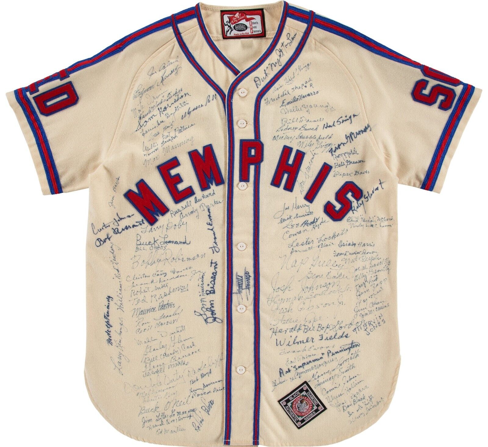 Negro League Legends Signed Jersey With 100+ Autographs Josh Gibson Jr Beckett