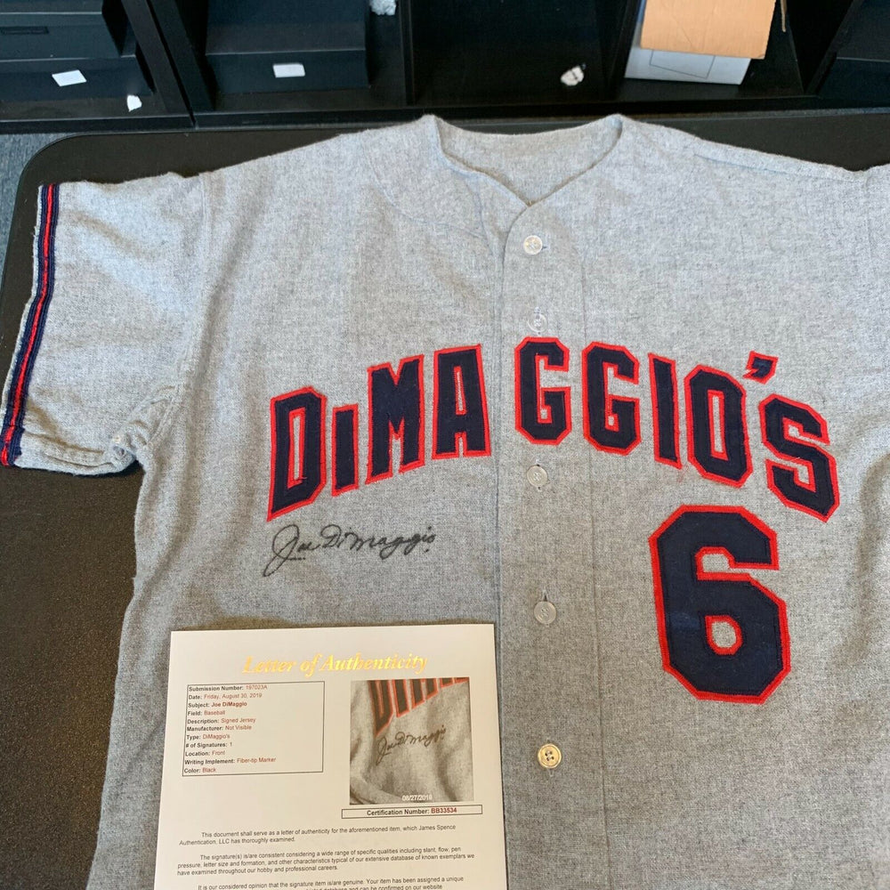 Joe Dimaggio Signed Autographed 1950's Baseball Jersey With JSA COA