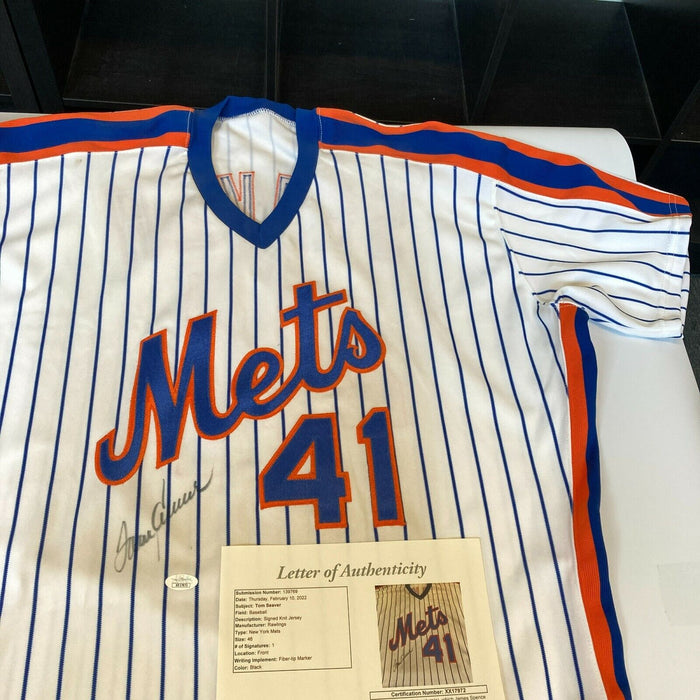 Tom Seaver Signed Authentic Game Issued 1990 New York Mets Jersey Auto JSA COA