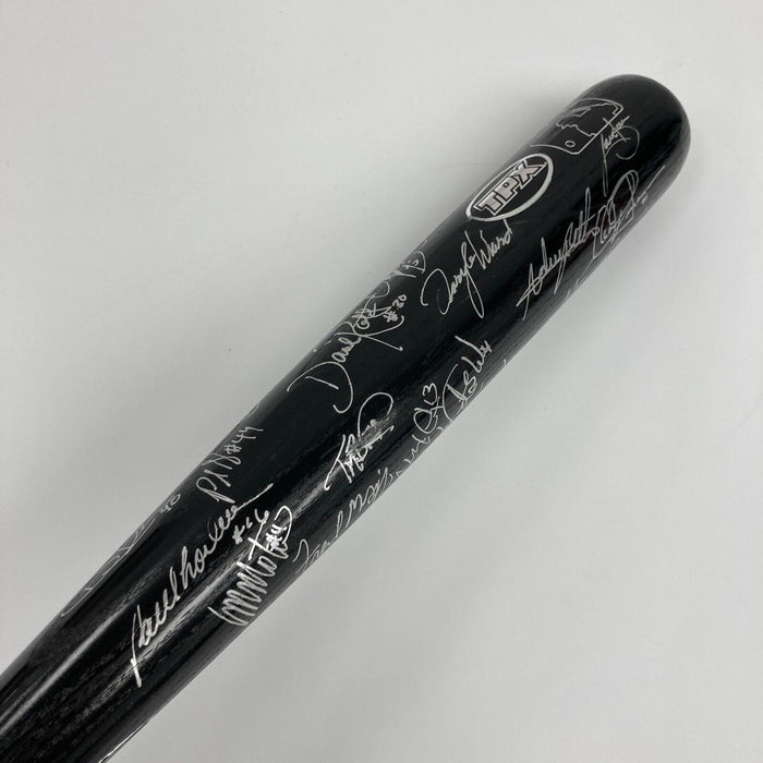 2003 Los Angeles Dodgers Team Signed Baseball Bat Rickey Henderson Beltre PSA