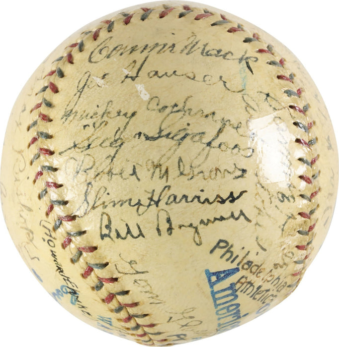 Jimmie Foxx Rookie  1925 Philadelphia Athletics A's Team Signed Baseball PSA DNA