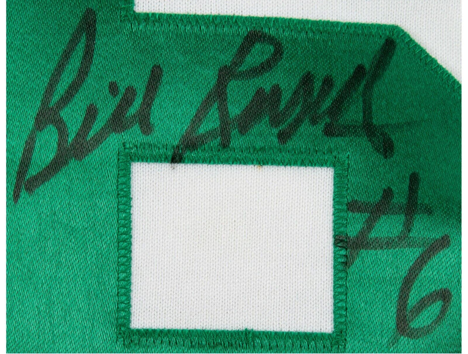 Bill Russell Twice Signed Authentic Mitchell & Ness Boston Celtics Jersey PSA