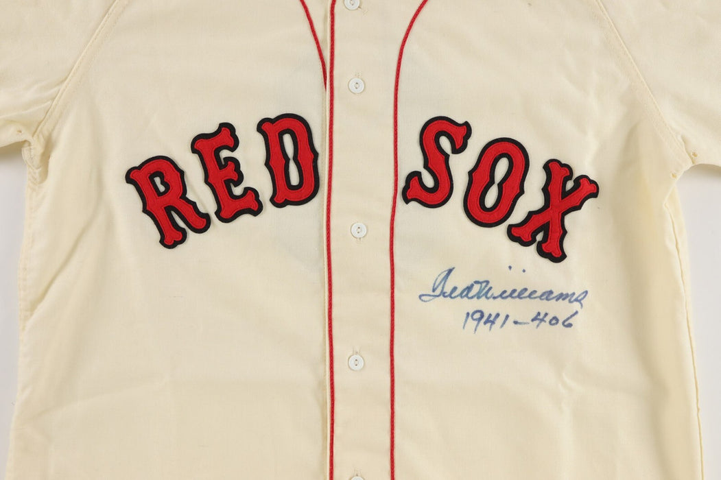 Beautiful Ted Williams .406 -1941 Signed Boston Red Sox Jersey JSA COA