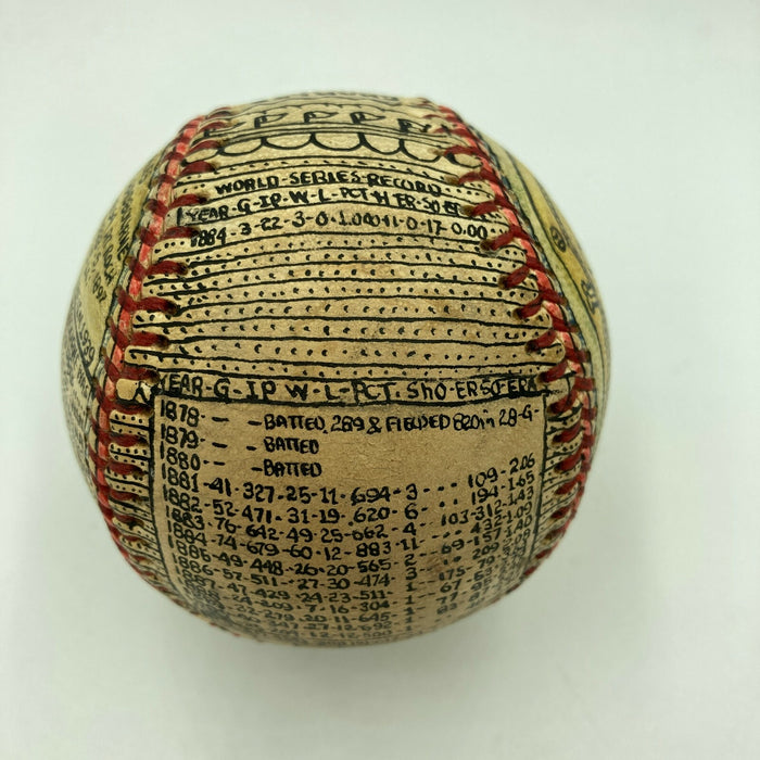Charles Radbourn "Old Hoss" Hand Painted George Sosnak Folk Art Baseball JSA COA