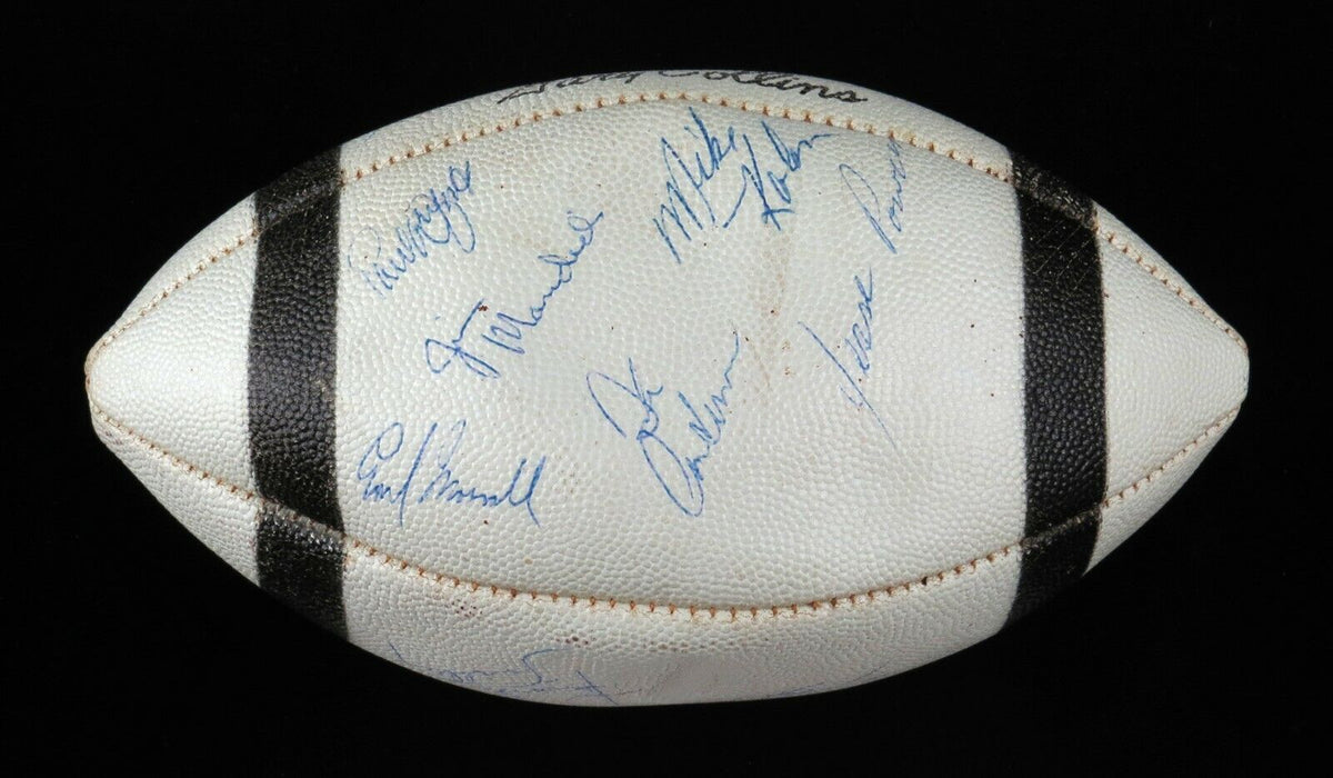 1972 Miami Dolphins Super Bowl Champs Team Signed Vintage Football JSA COA