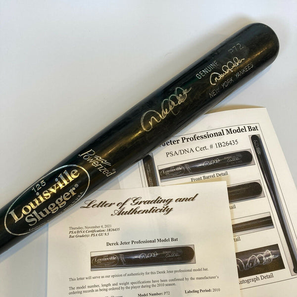 Derek Jeter Signed 2010 Game Used Baseball Bat PSA DNA 9.5 New York Yankees