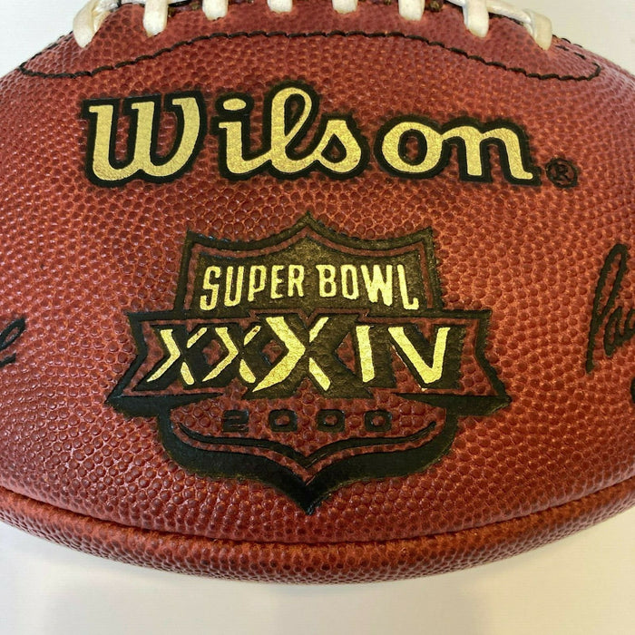 Isaac Bruce Signed Super Bowl XXXIV Game Used Football St. Louis Rams PSA DNA