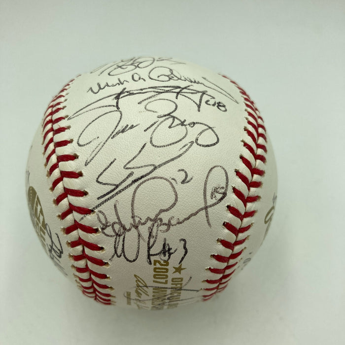 Rare 2007 Colorado Rockies NL Champs Team Signed World Series Baseball JSA COA