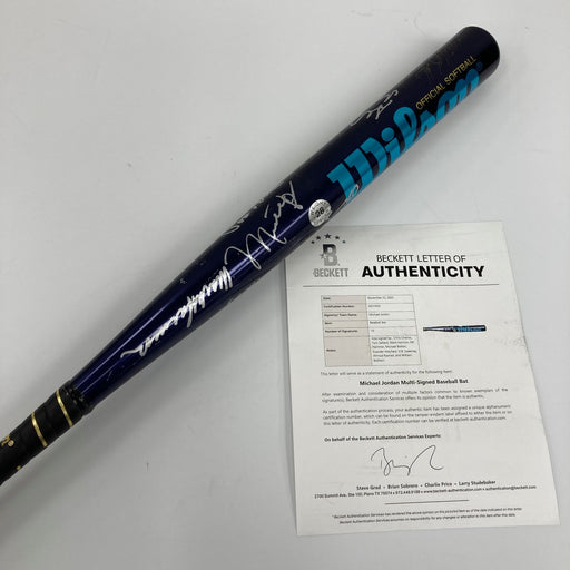 Michael Jordan 1993 Michael Jordan's Air Force Team Signed Baseball Bat Beckett
