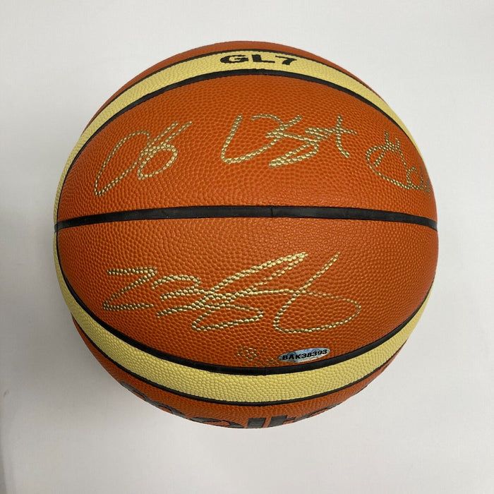 Lebron James "2008 USA Gold" Signed Olympics Basketball UDA Upper Deck  #28/100