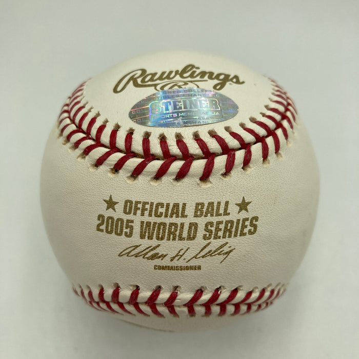 Juan Uribe Signed 2005 World Series Baseball Steiner Hologram