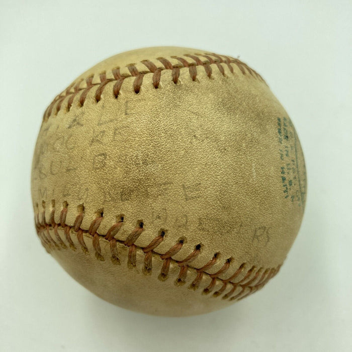 Milwaukee Brewers Game Used Actual Hit Foul Ball Baseball 5-4-1976 Charlie Moore