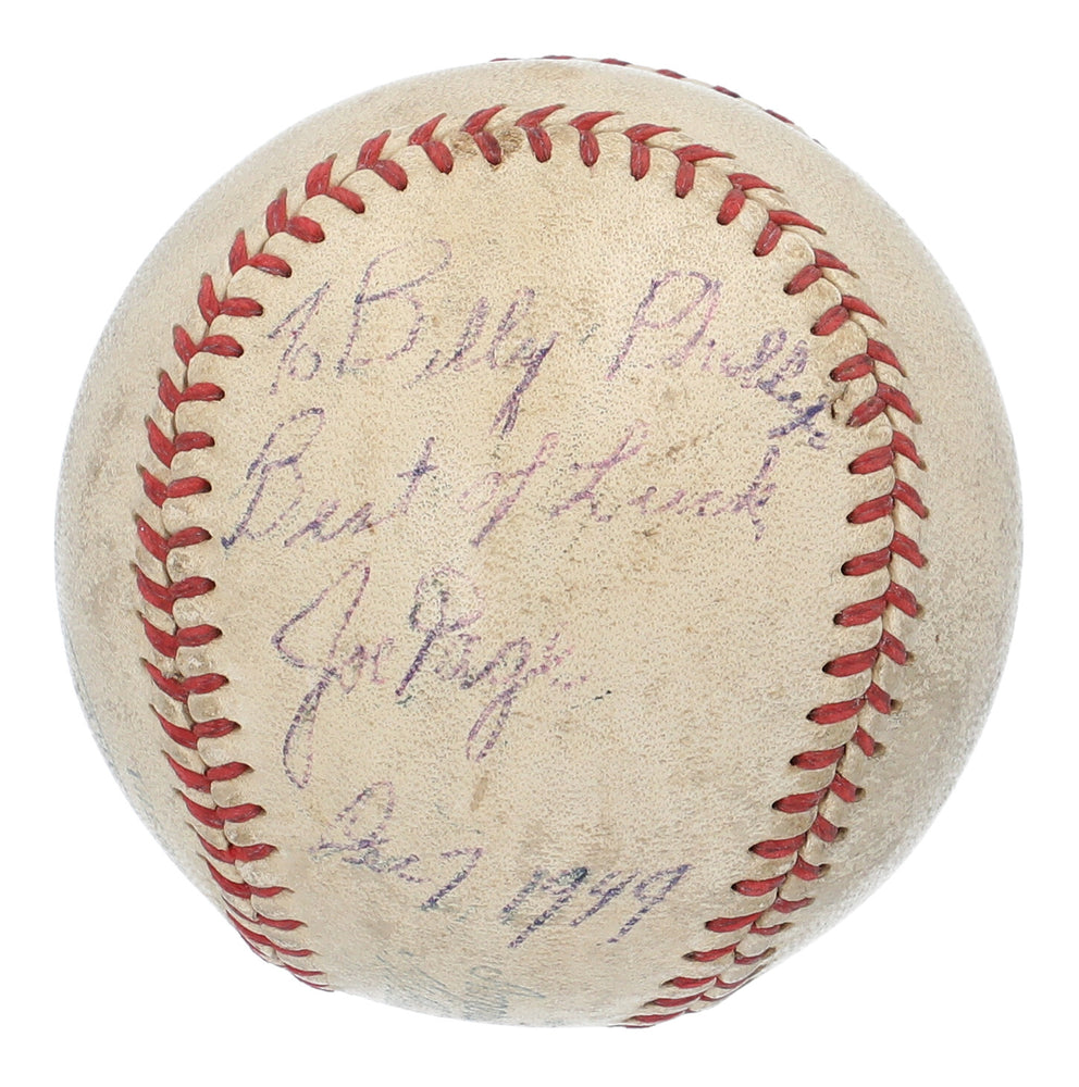 Joe Page Signed American League Baseball JSA COA New York Yankees Legend