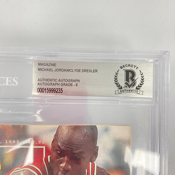 Michael Jordan Signed 1992 NBA Finals Sports Illustrated Beckett Graded 9 MINT