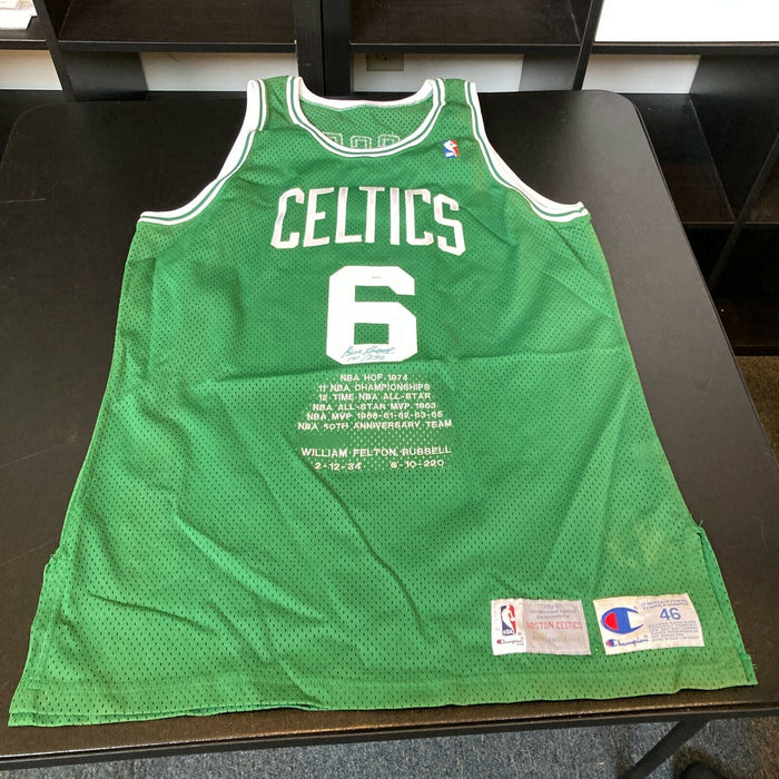 Bill Russell Signed Authentic Boston Celtics Game Used Jersey With JSA COA