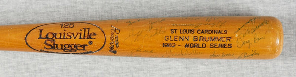 Rare 1982 St. Louis Cardinals World Series Champs Team Signed Bat Beckett COA