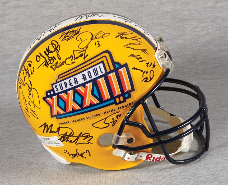 1997 Super Bowl NFL Legends Multi Signed Helmet Peyton Manning Steve McNair BAS