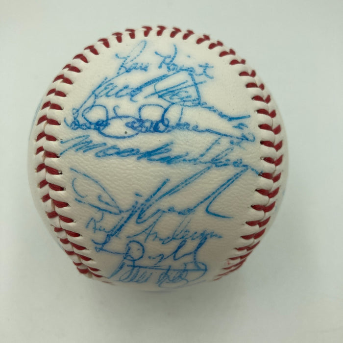 Vintage 1986 New York Mets World Series Champs Team Signed Baseball JSA COA