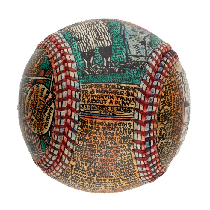 Bucky Dent Historic 1978 Home Run Hand Painted George Sosnak Folk Art Baseball