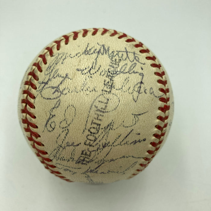 The Finest 1951 Yankees WS Champs Team Signed Baseball Mickey Mantle Rookie PSA