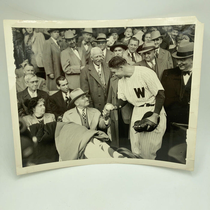 President Harry S. Truman First Pitch Of 1950 Season Single Signed Baseball PSA